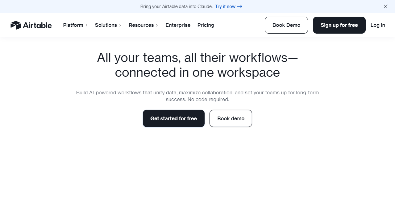 Airtable interface screenshot