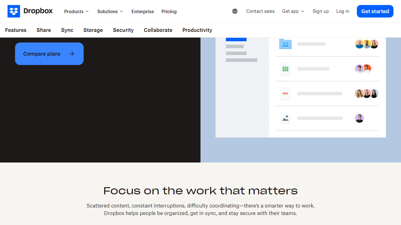 Cloud storage tools interface screenshot