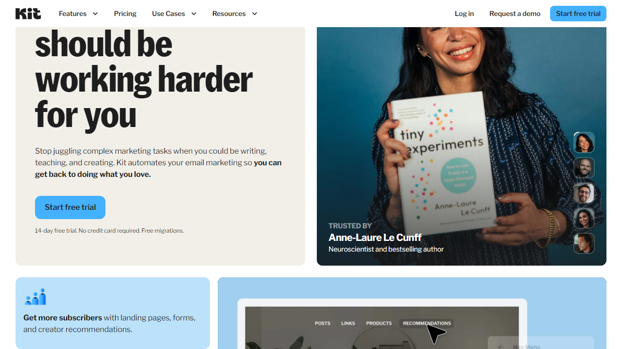 Kit-Convertkit interface screenshot