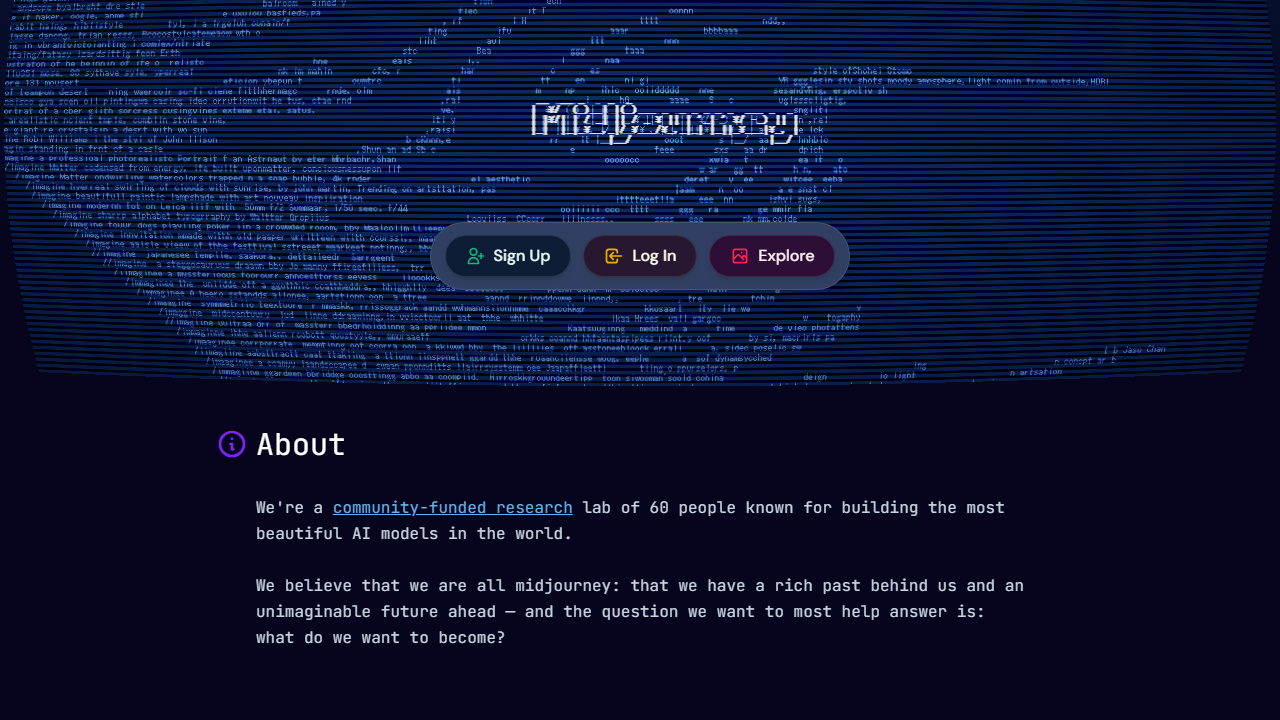 Midjourney interface screenshot