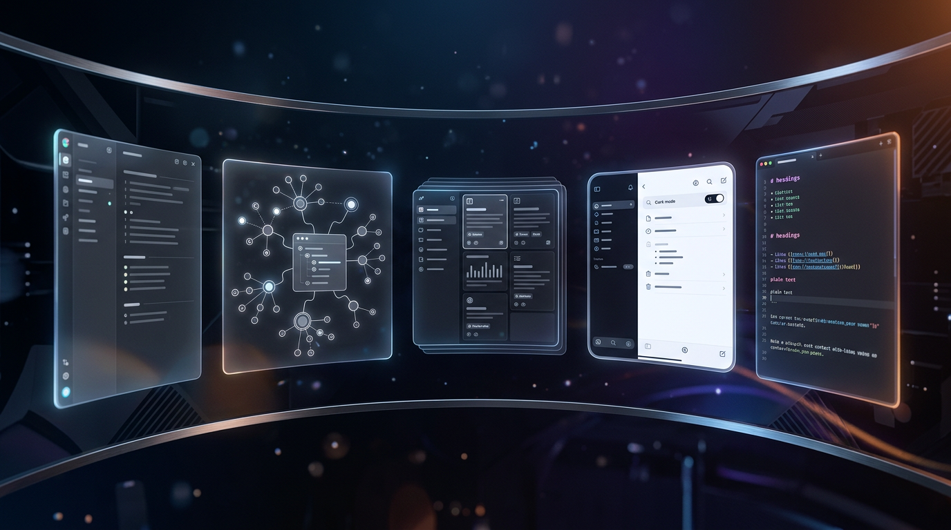 Top 5 Note-Taking Apps Compared (2026): Notion, Obsidian, Evernote, Apple Notes & Bear — Which One Is Actually Worth It?