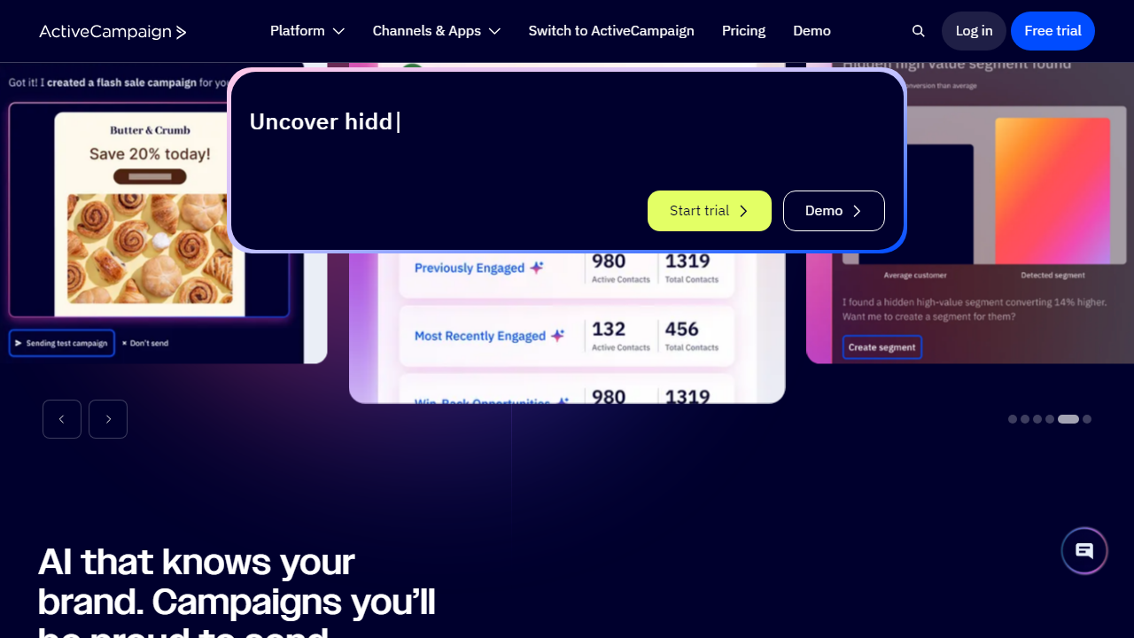 Activecampaign interface screenshot