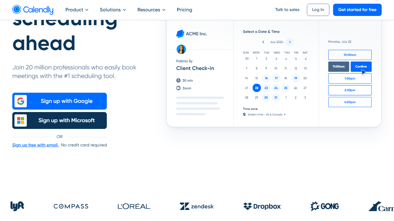 Calendly interface screenshot