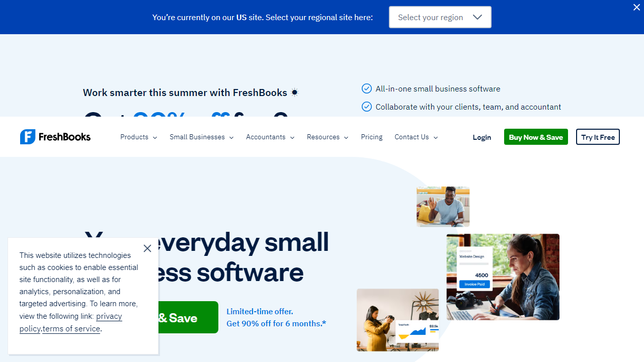 Freshbooks interface screenshot