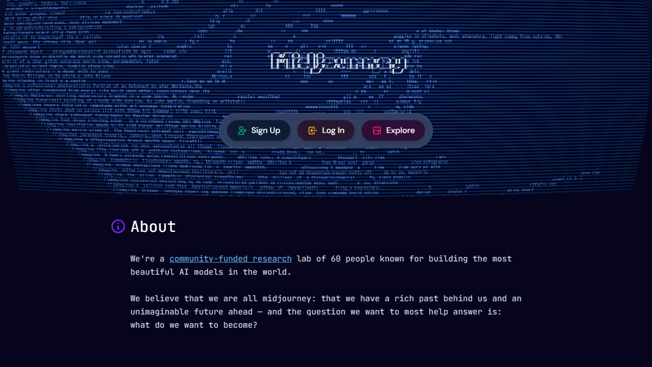 Midjourney interface screenshot
