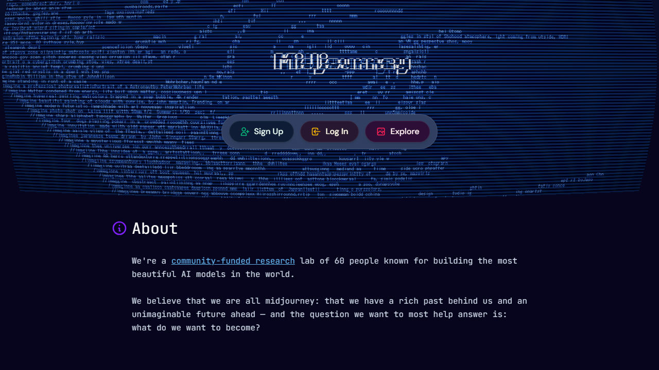 Midjourney interface screenshot