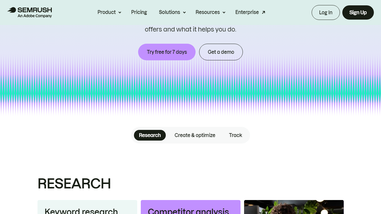 Semrush interface screenshot