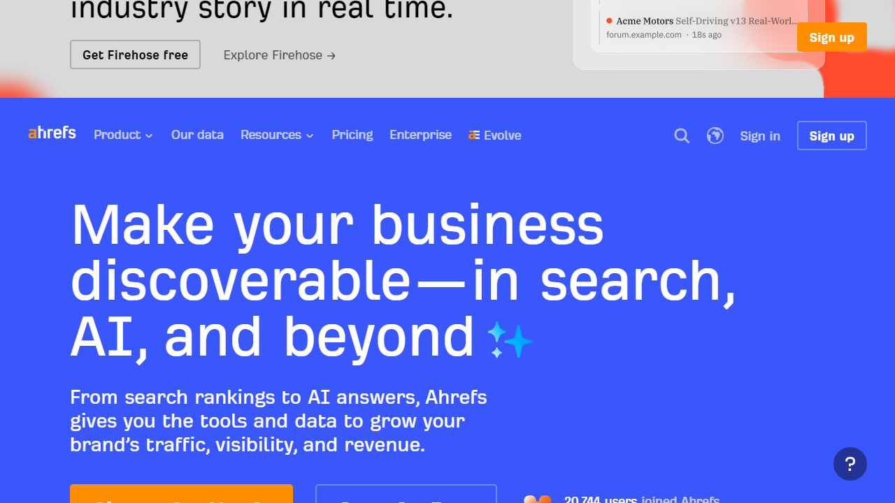 Ahrefs-Alternatives-Comparison interface screenshot