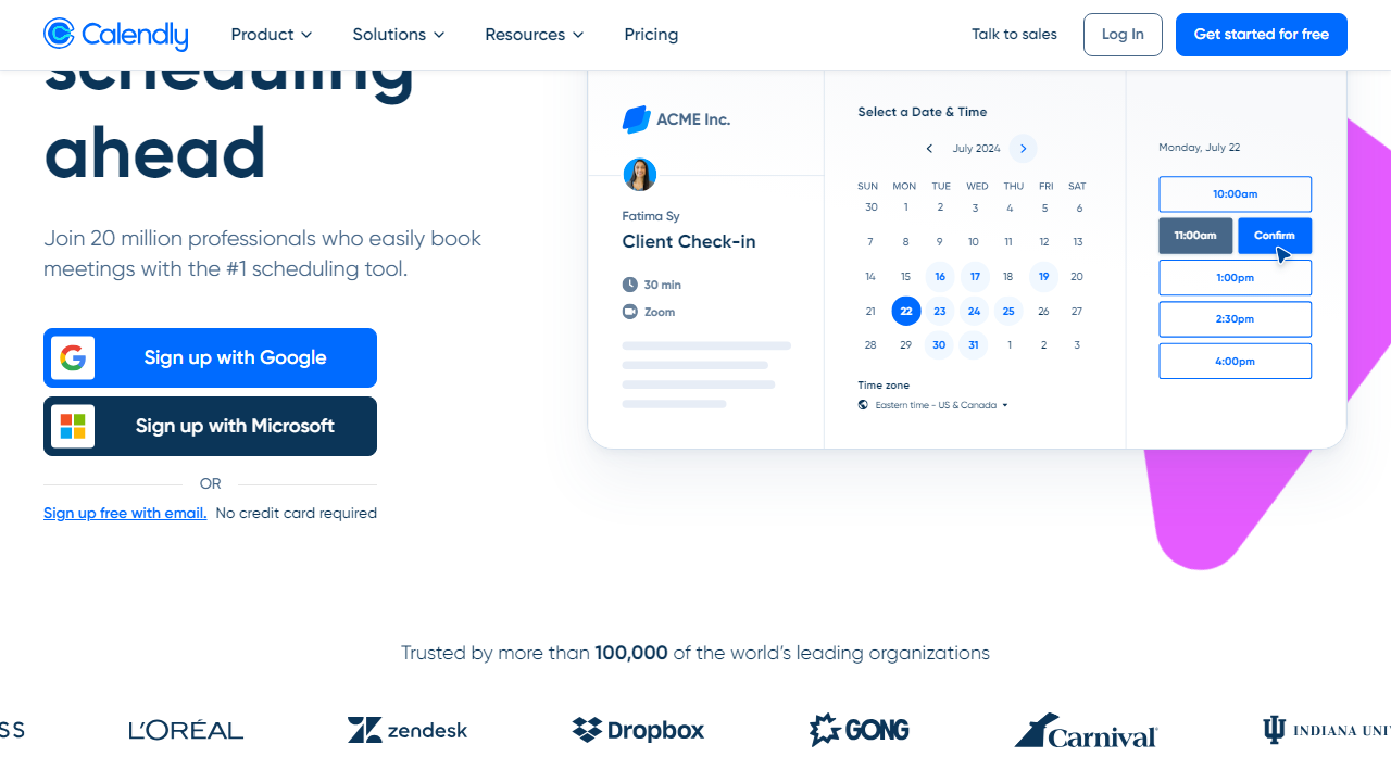 Calendly interface screenshot