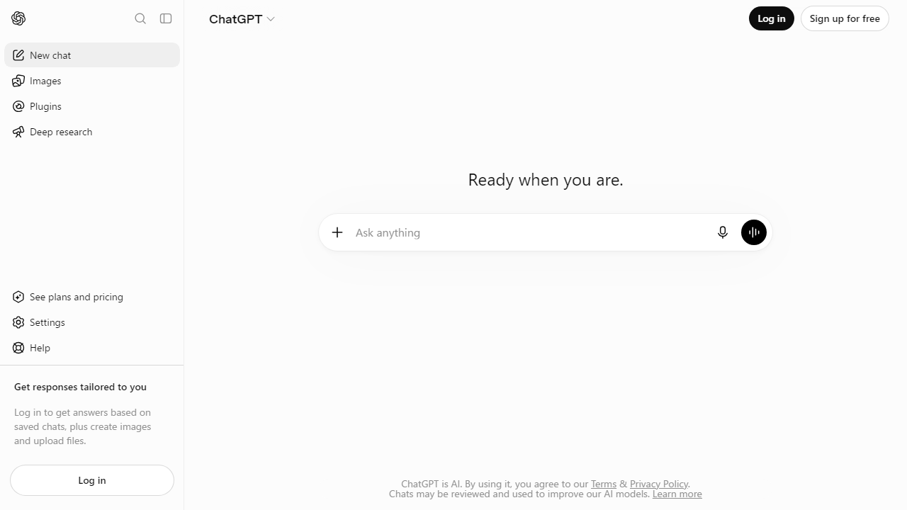 Chatgpt interface screenshot