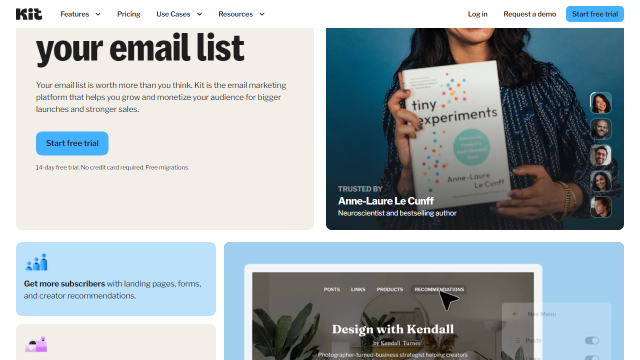 Convertkit-Alternatives interface screenshot