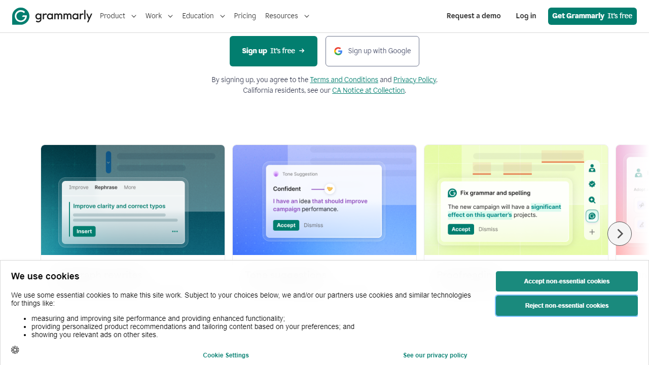 Grammarly interface screenshot