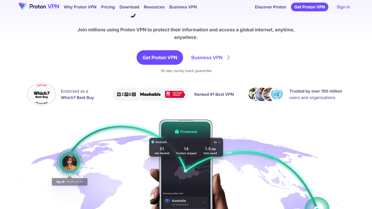 Protonvpn interface screenshot