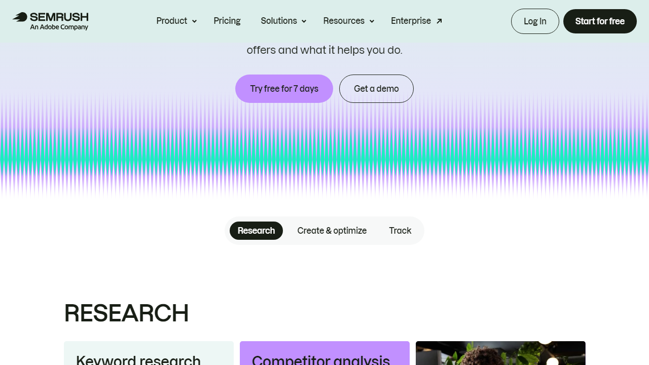 Semrush interface screenshot
