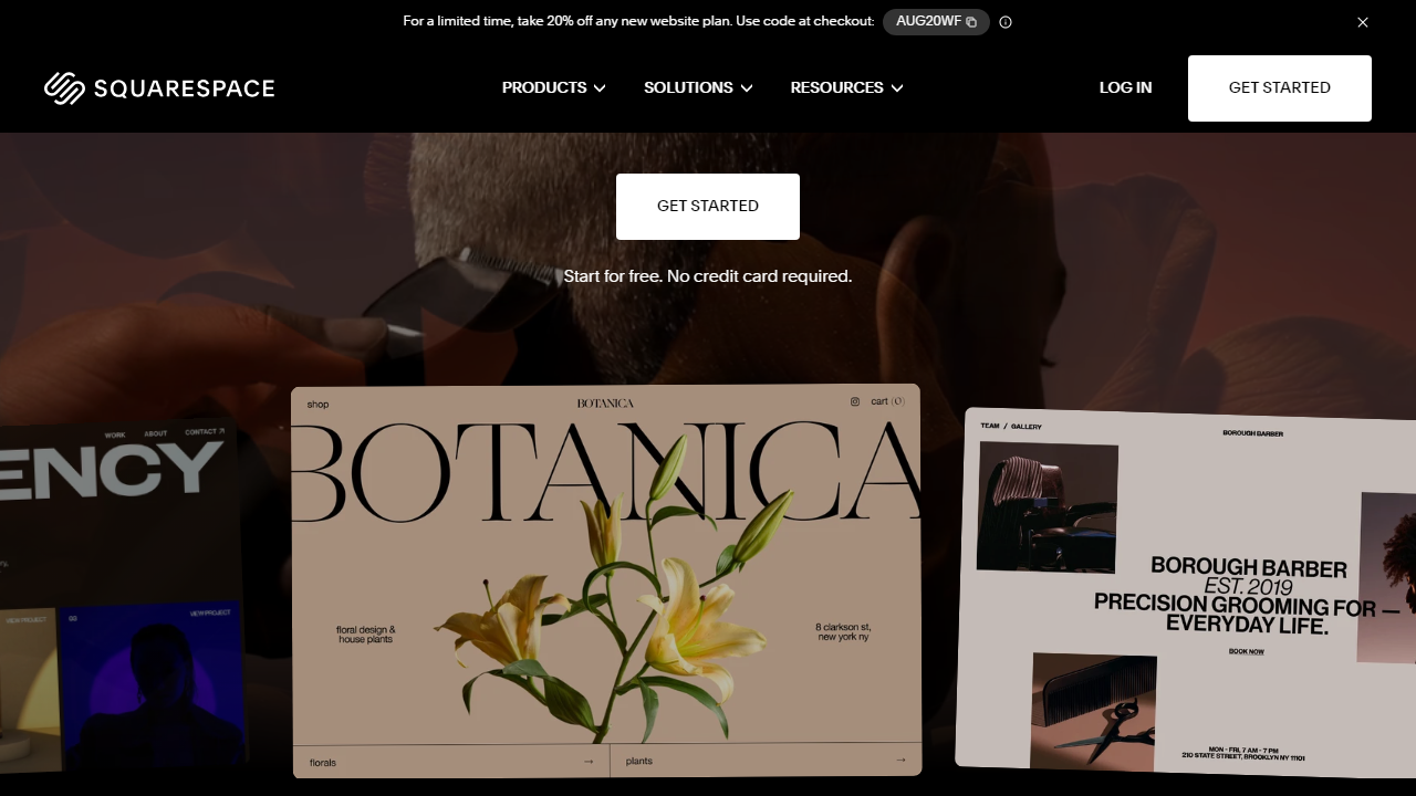 Squarespace interface screenshot