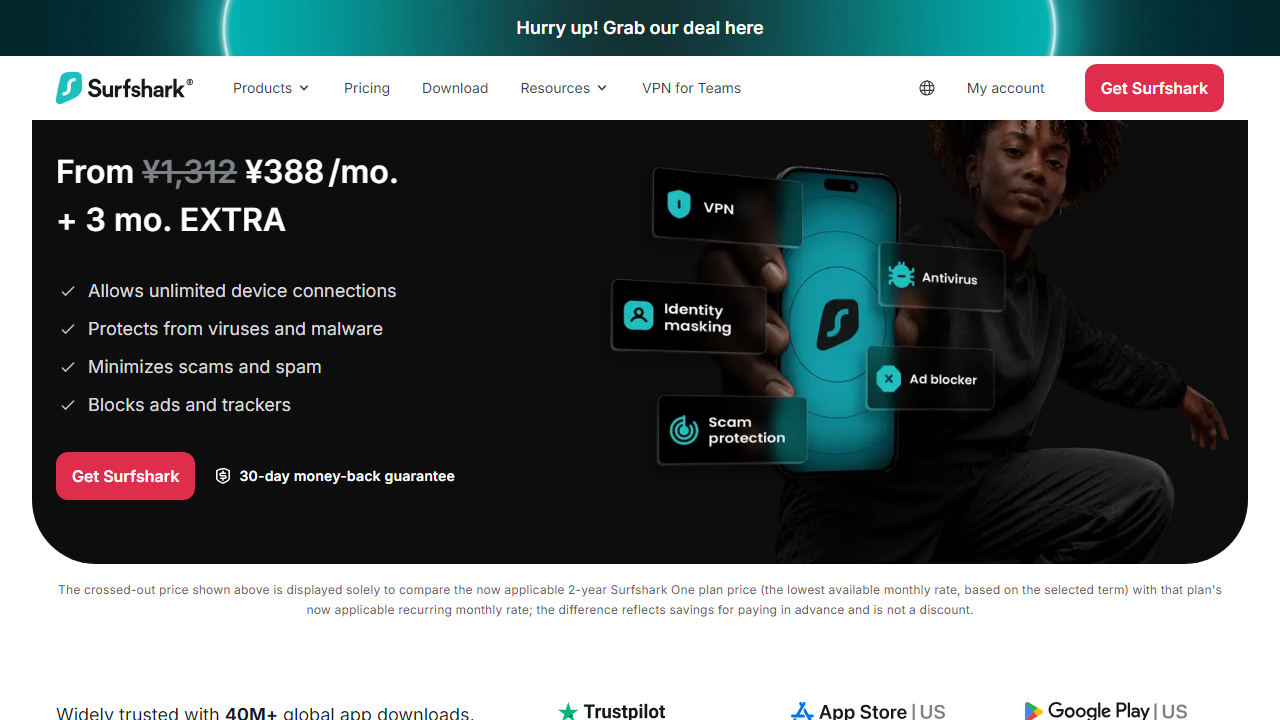 Surfshark interface screenshot