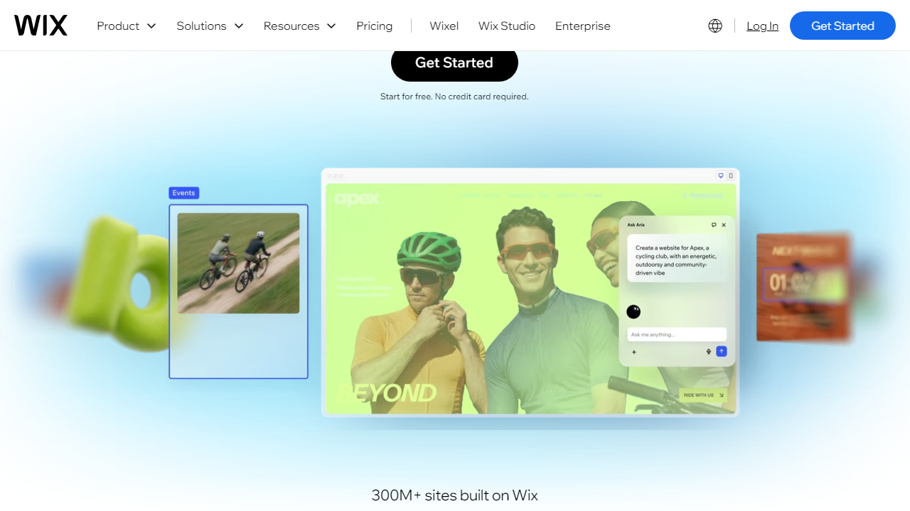 Wix interface screenshot