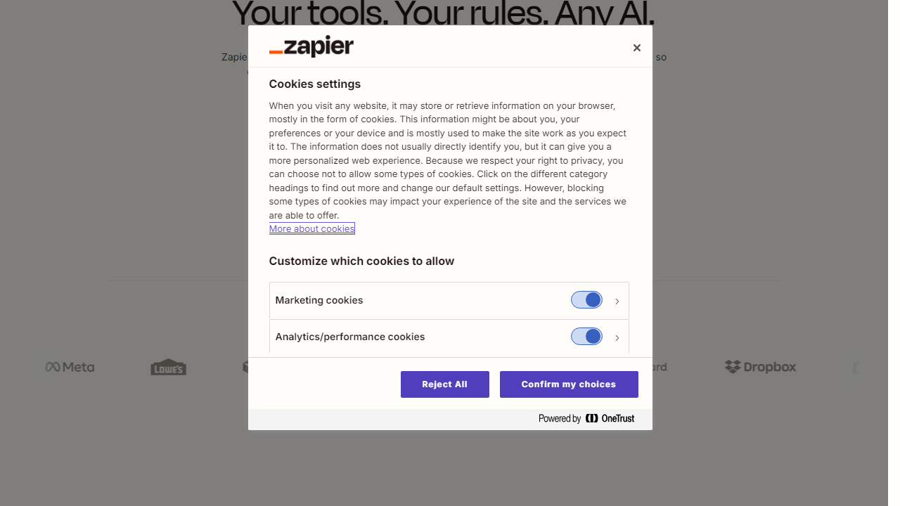Zapier interface screenshot