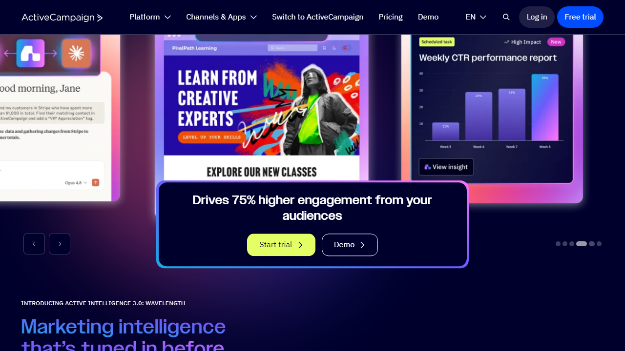Activecampaign interface screenshot