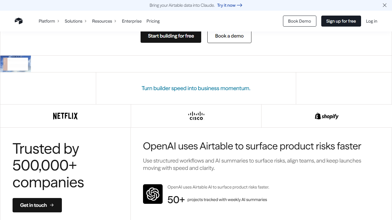 Airtable interface screenshot