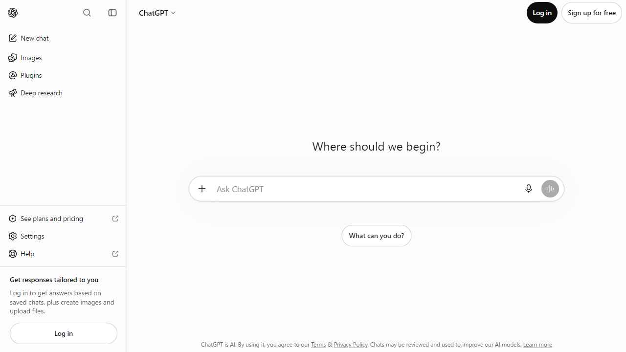 Chatgpt interface screenshot
