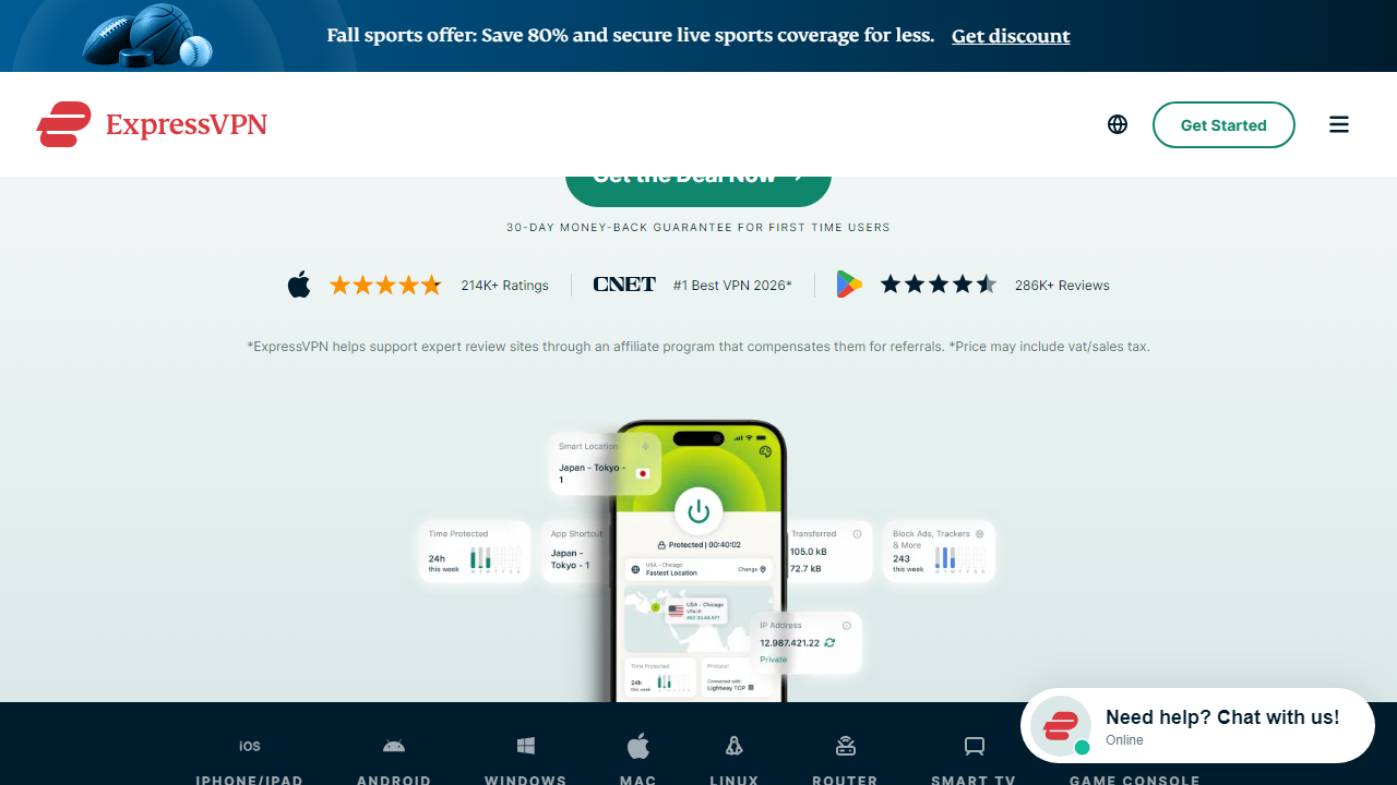 Expressvpn interface screenshot