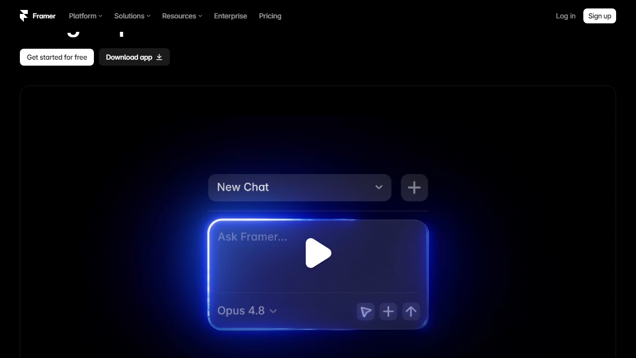Framer interface screenshot