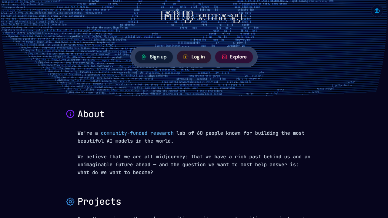 Midjourney interface screenshot