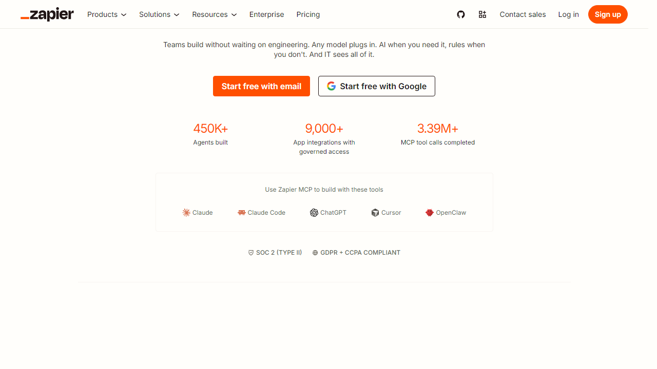 Zapier-Alternatives-Comparison interface screenshot