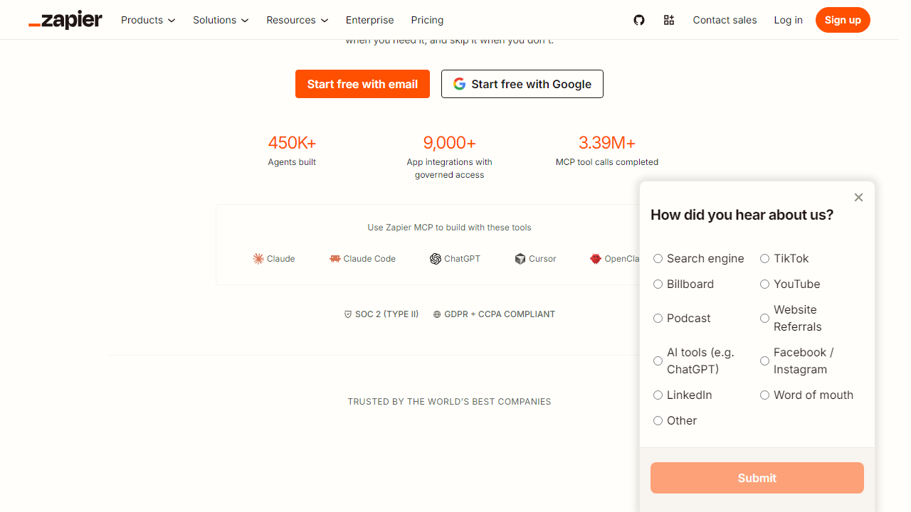 Zapier interface screenshot