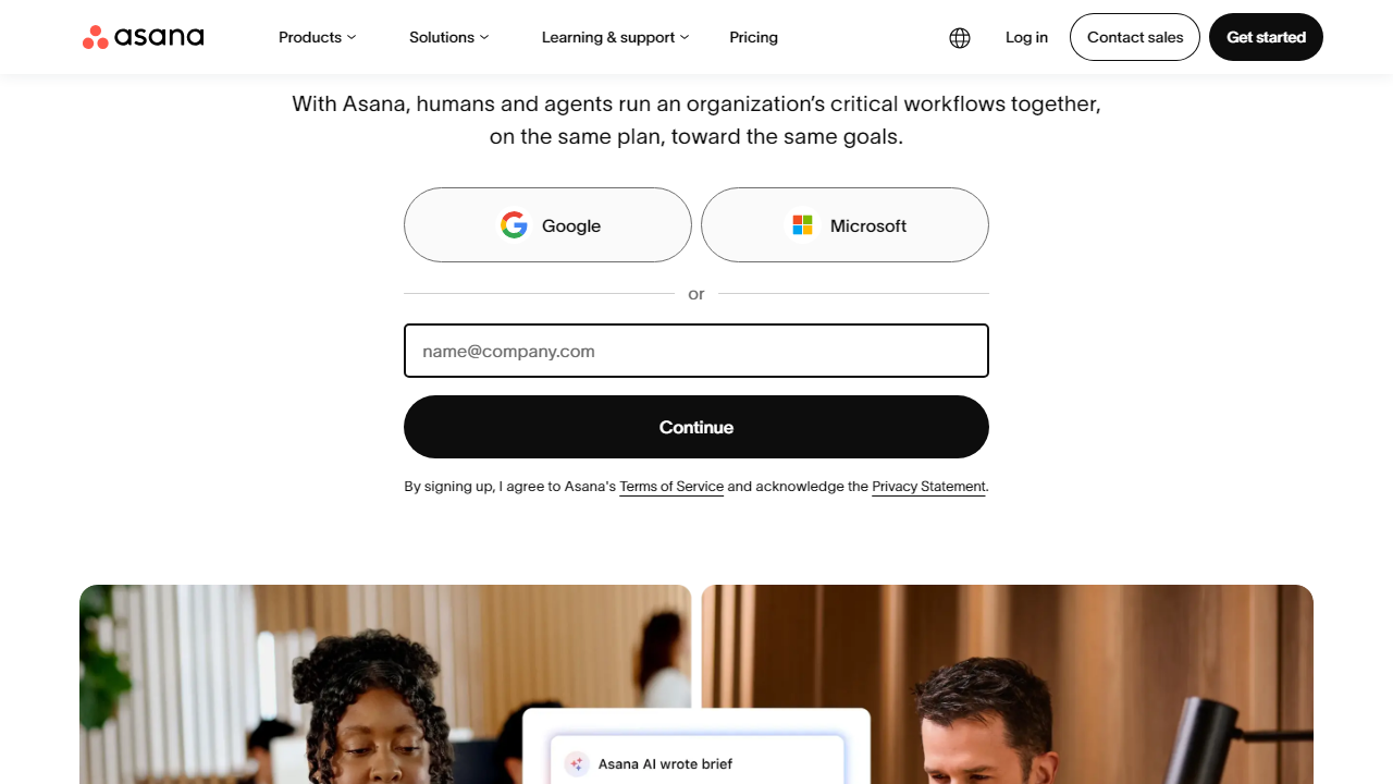 Asana interface screenshot