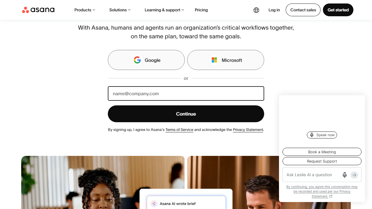 Asana interface screenshot
