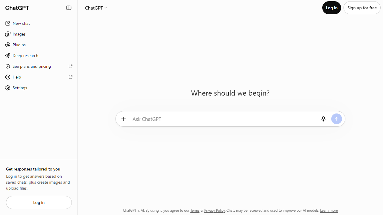Chatgpt interface screenshot