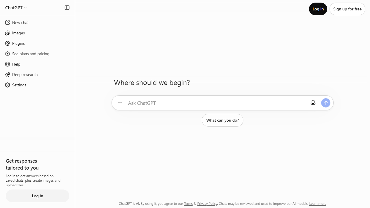 Chatgpt interface screenshot