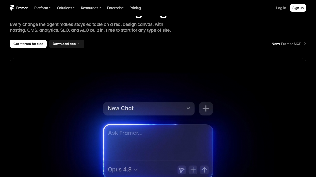 Framer interface screenshot