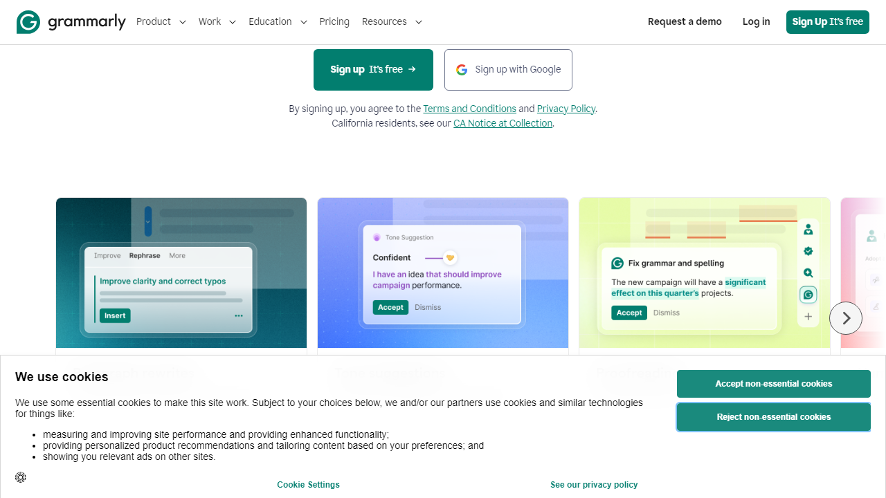 Grammarly interface screenshot