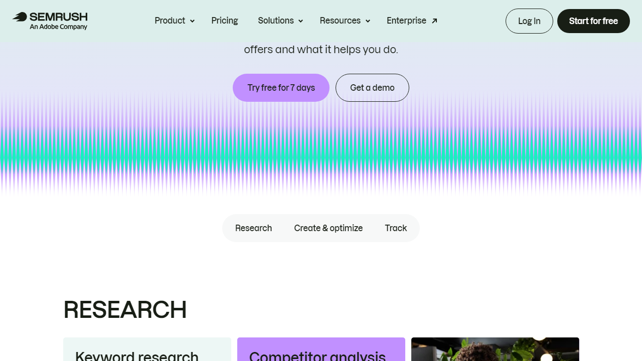 Semrush interface screenshot